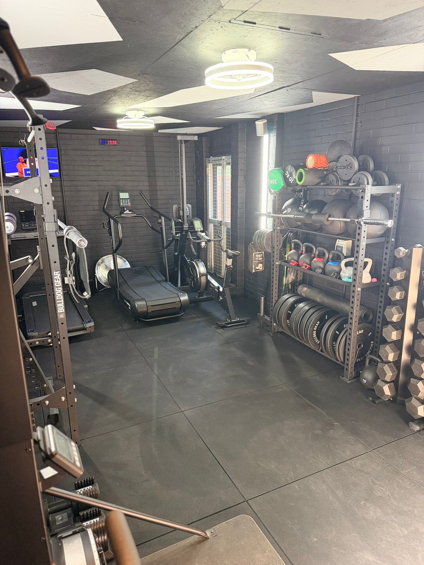 Training session with cardio equipment