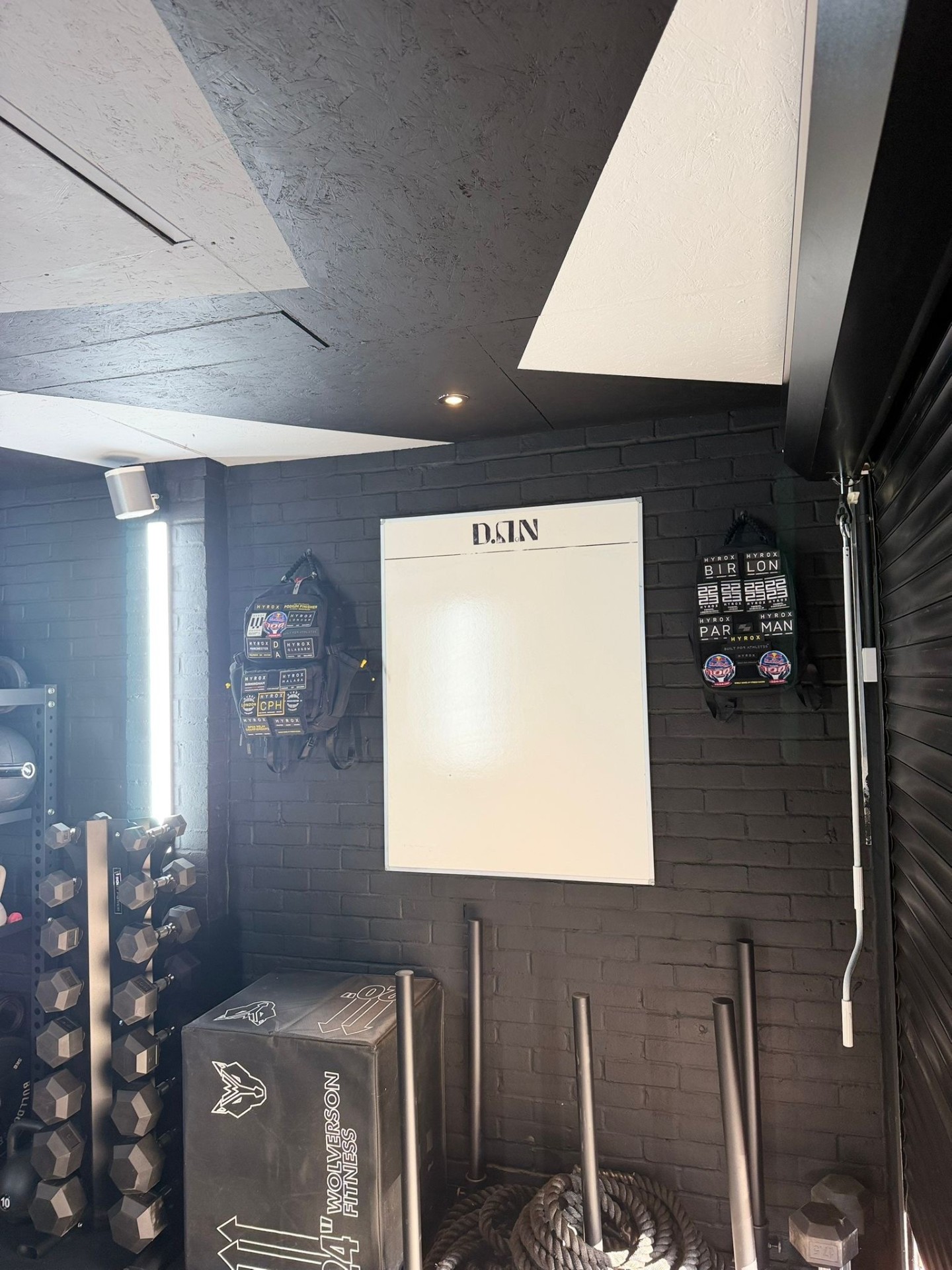 Personal training session on cable machine